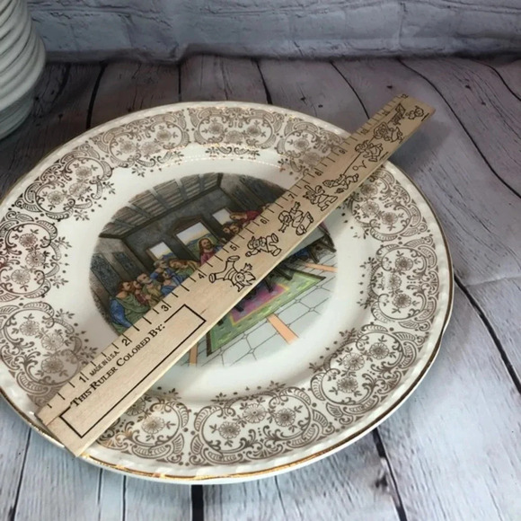 Vintage crooksville china co last supper plates - Picture 5 of 5
